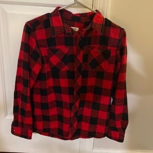 Cherokee black and red button up